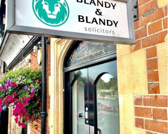 The Blandy & Blandy office at 24 Thameside, Henley-on-Thames, viewed from the riverside walk. Adjacent to the river, opposite Leander Club, next to Farrow & Ball.